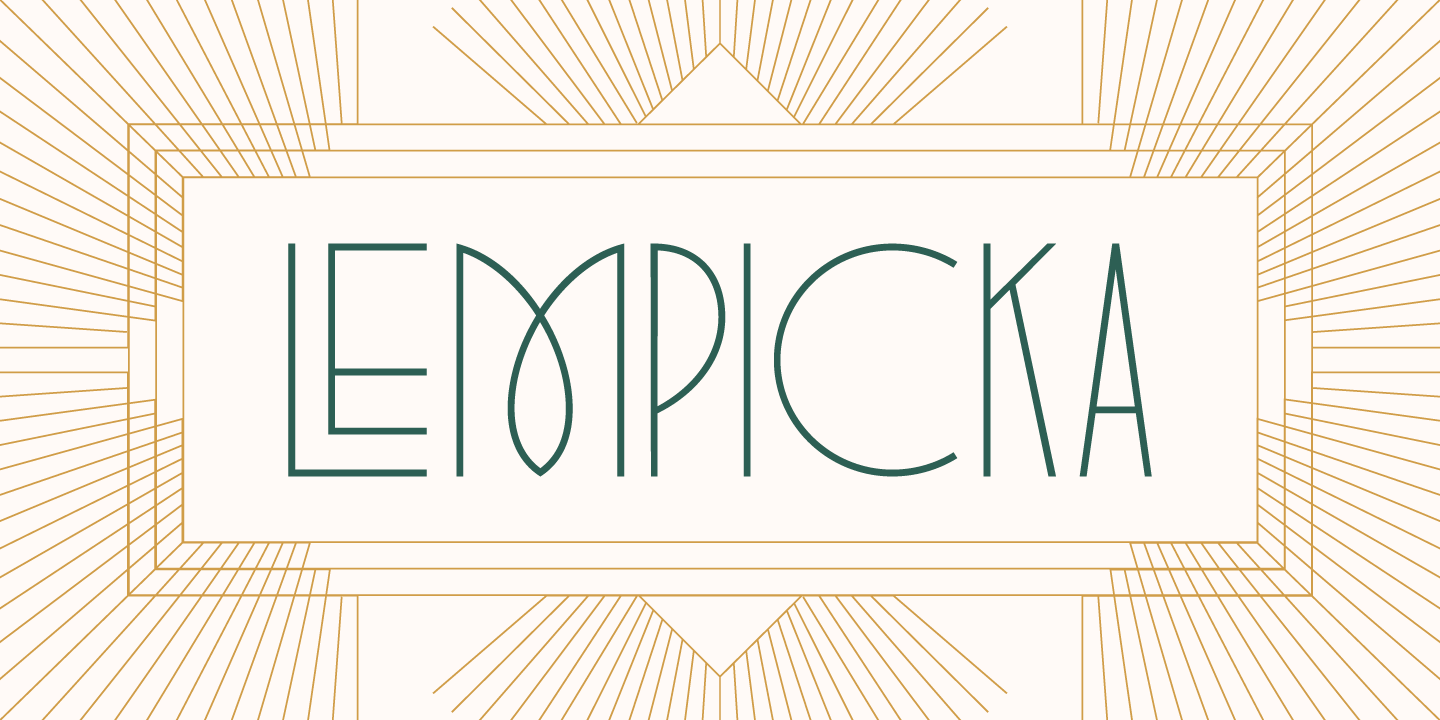 Ejemplo de fuente Lempicka Display